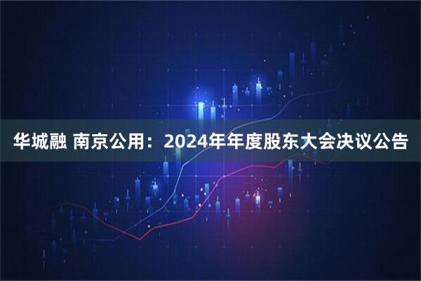 华城融 南京公用：2024年年度股东大会决议公告