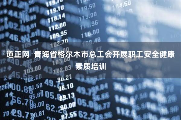 道正网  青海省格尔木市总工会开展职工安全健康素质培训
